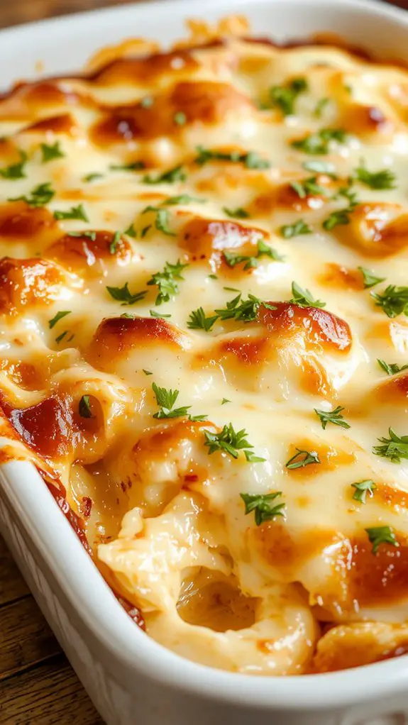 cheesy golden crust detail