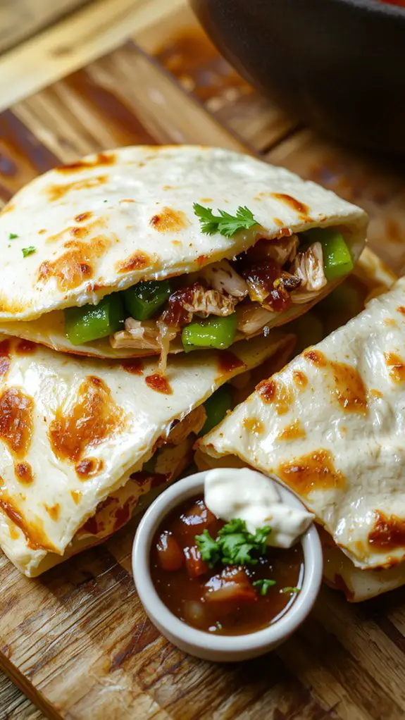 cheesy grilled chicken tortillas