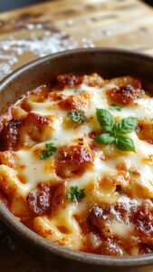 cheesy pasta casserole creation