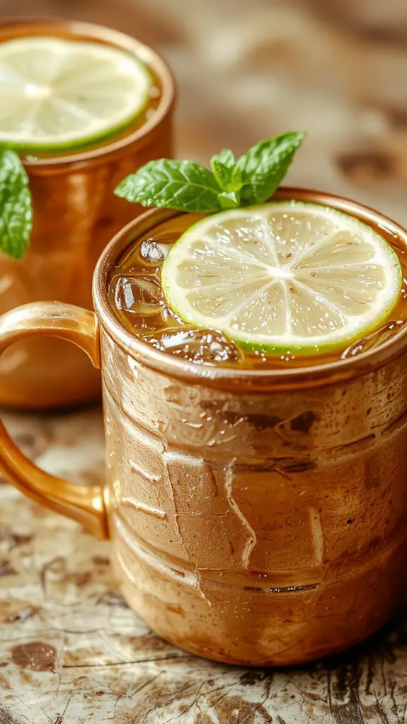chilled copper mug drink