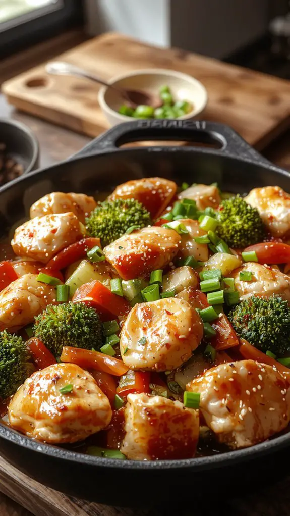 combine heat serve garnish