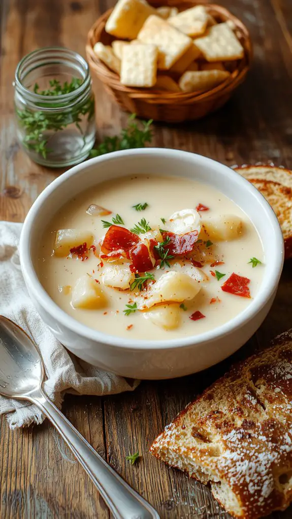 creamy bacon clam chowder