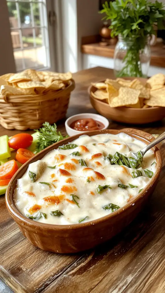 creamy cheesy spinach dip
