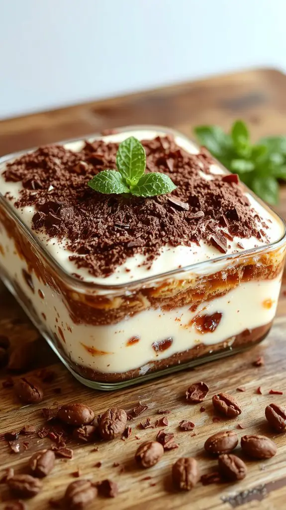 creamy coffee layered dessert
