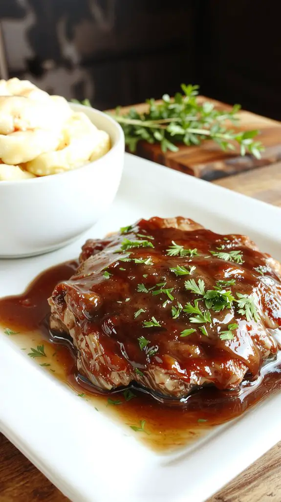 creamy gravy smothered steaks