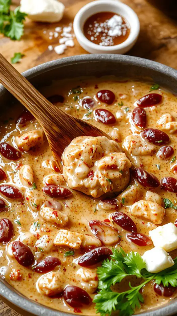 creamy mashed seasoned beans