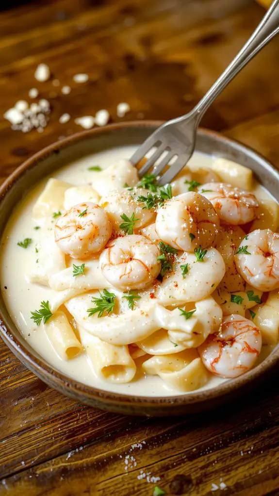 creamy shrimp pasta dish
