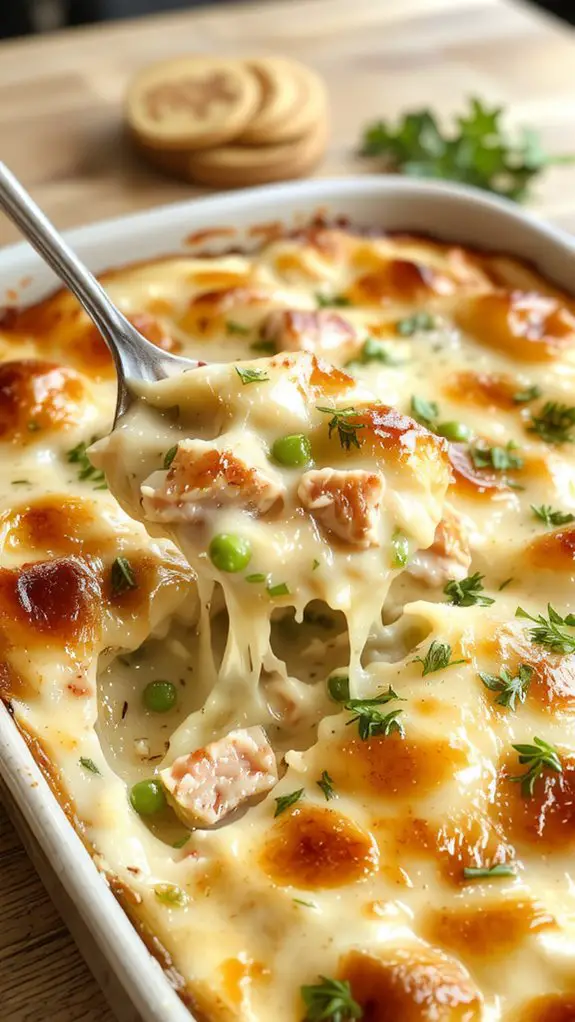 creamy tuna pasta bake