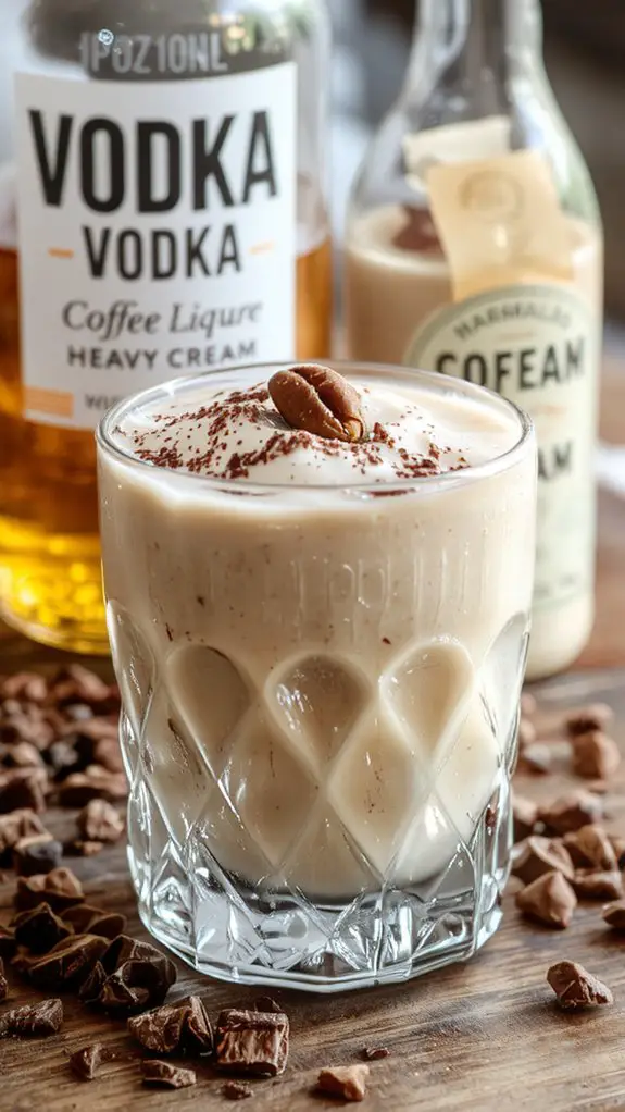creamy vodka coffee cocktail