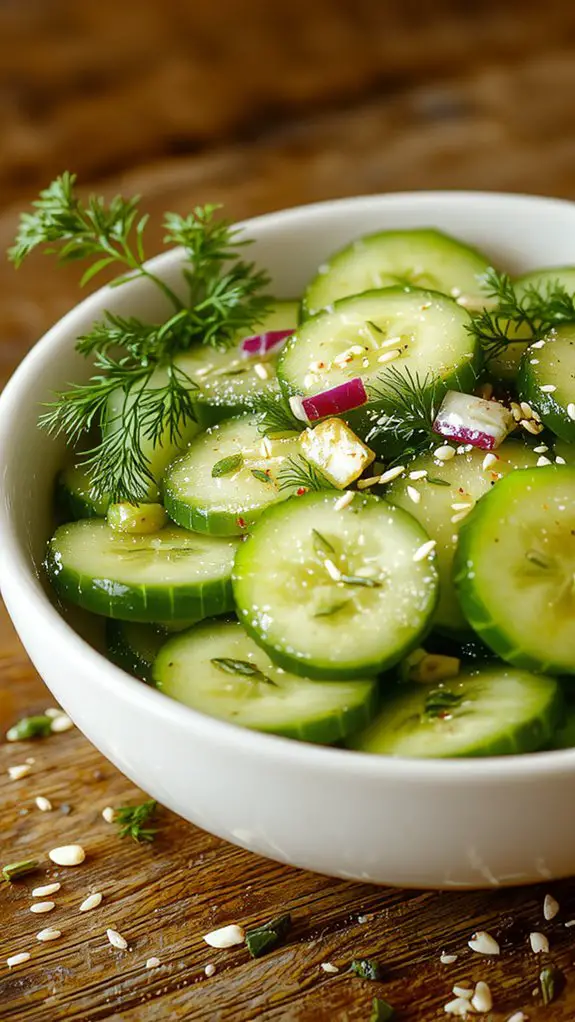 crisp herbed cucumber salad