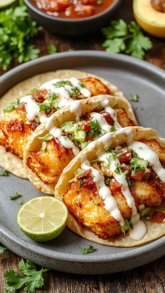 crispy fish taco assembly
