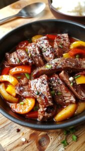 flavorful seared beef dish