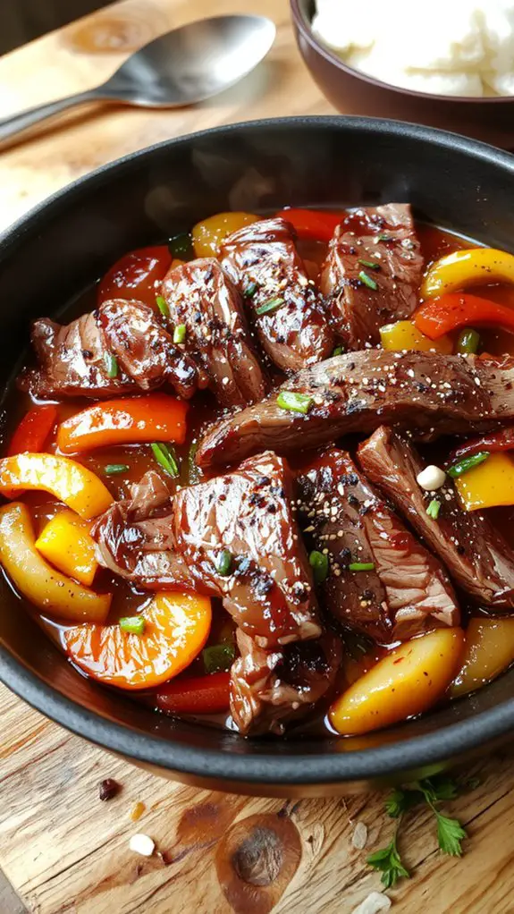 flavorful seared beef dish