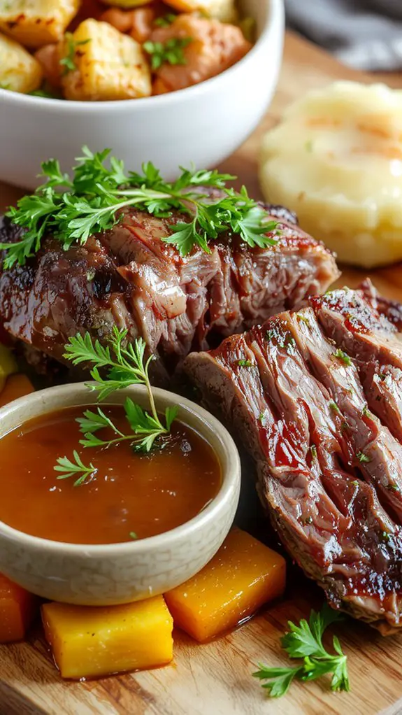 flavorful slow cooked beef