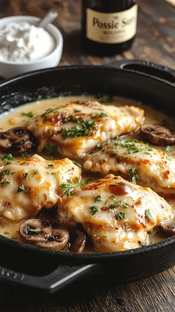 flour sear deglaze simmer