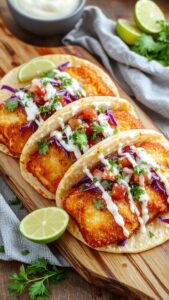 fresh crispy fish tacos