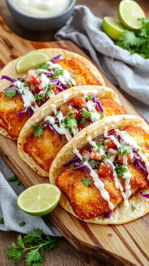 fresh crispy fish tacos