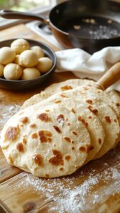 fresh homemade flour tortillas