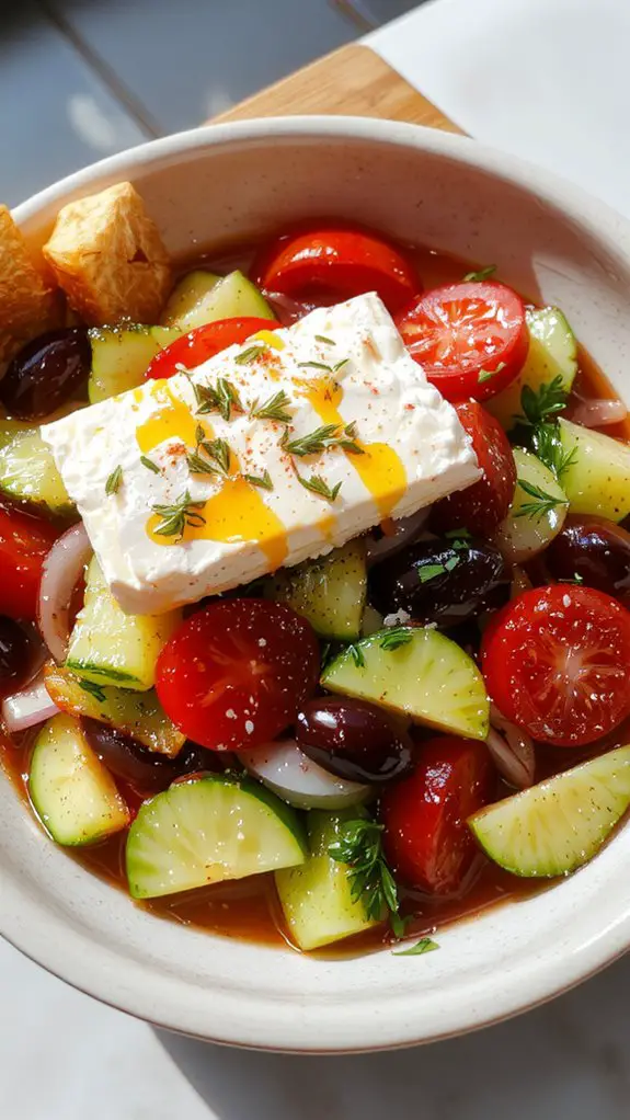 fresh mediterranean vegetable dish