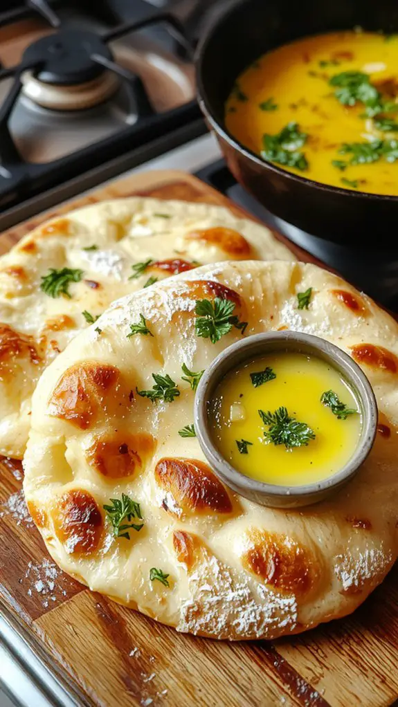 garlic butter bubble naan