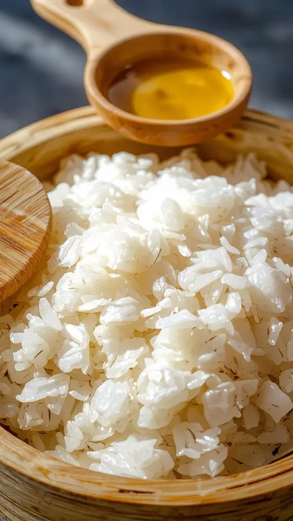 gentle vinegar rice mixing