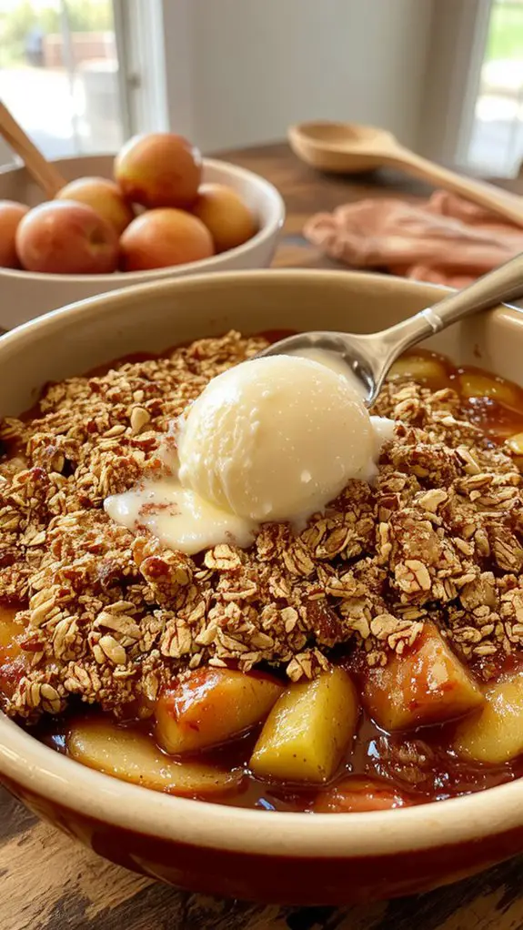 golden brown bubbling apples