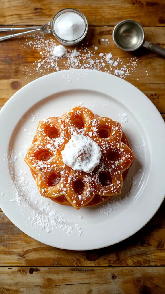 golden brown powdered sugar