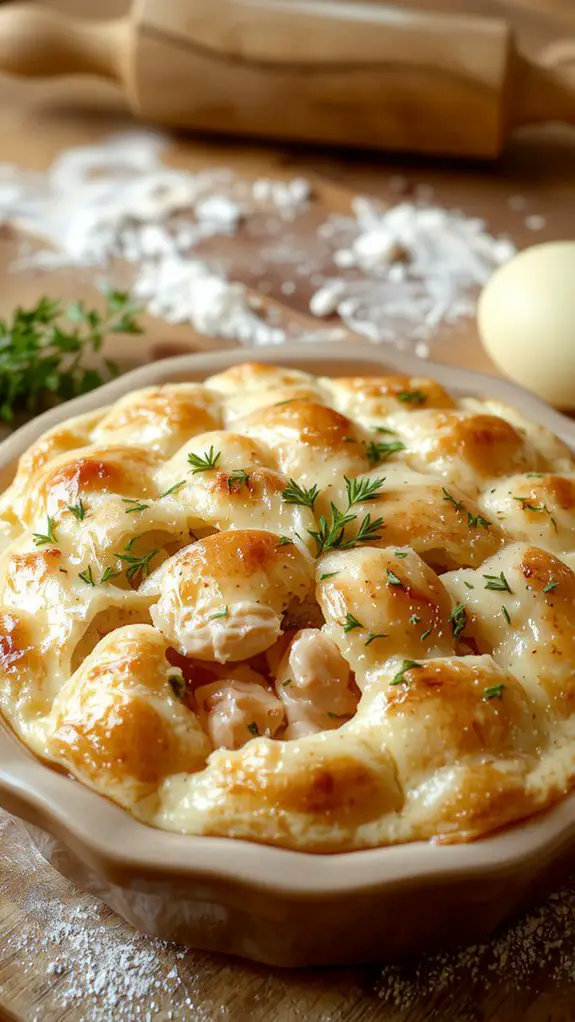 golden crust bubbling filling