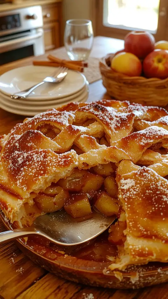 golden crust bubbling filling