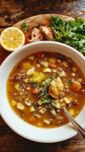 hearty vegetarian lentil soup