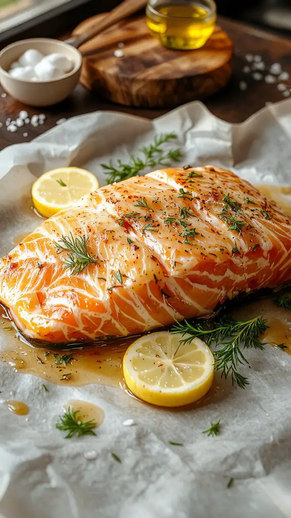 perfectly seasoned baked salmon
