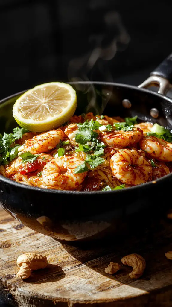 sauce coated noodles tossed