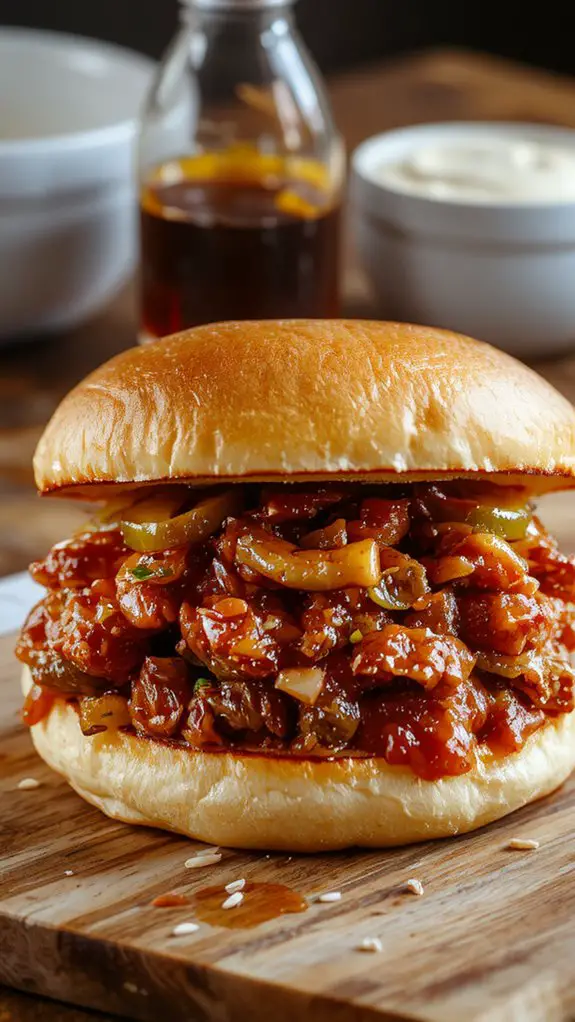 savory ground beef sandwich