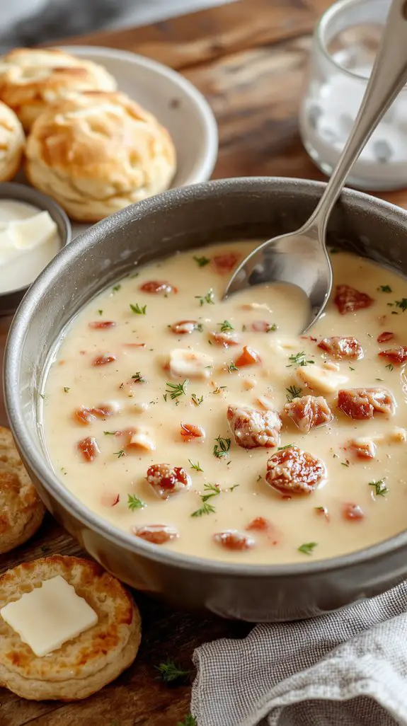 serve over warm biscuits