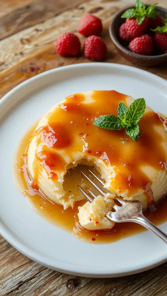silky caramel custard dessert