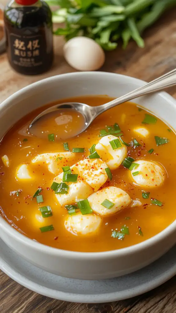 silky egg ribbon soup