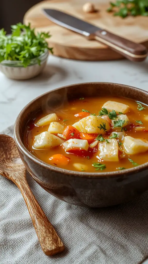 simmer season adjust garnish