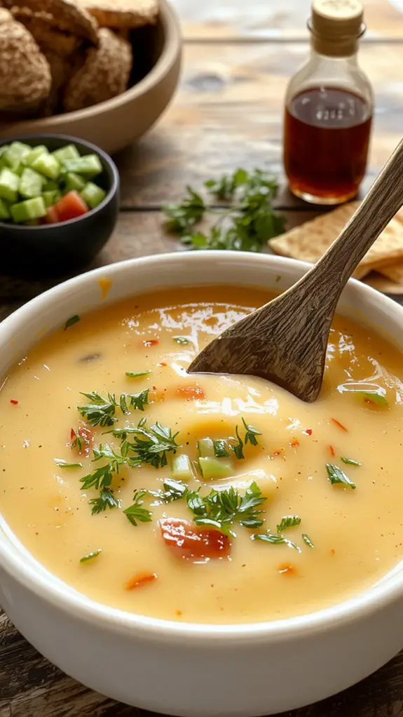 smooth melted cheese dip