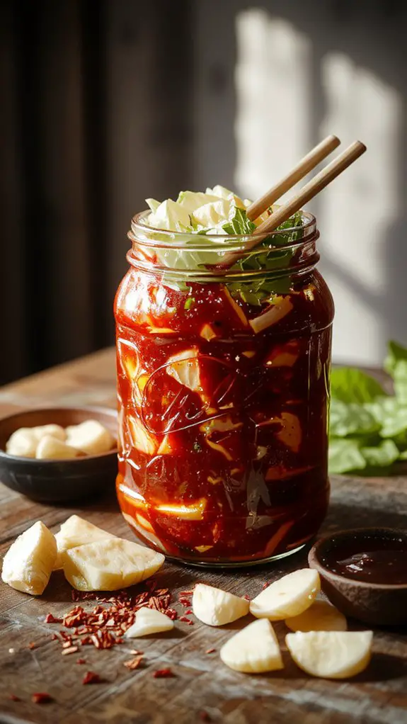 spicy fermented cabbage dish