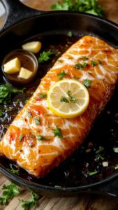 succulent grilled salmon dish