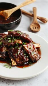 tender slow cooked shortribs