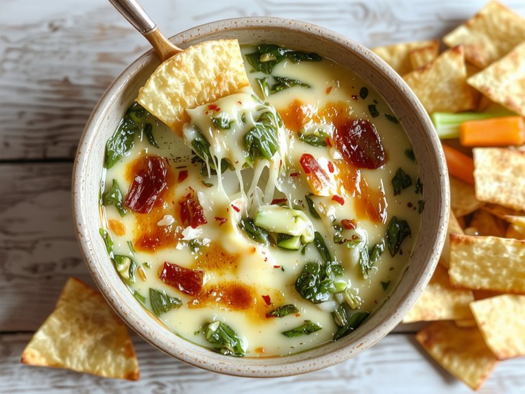 creamy cheesy spinach dip