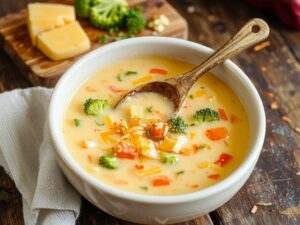 creamy cheesy vegetable soup