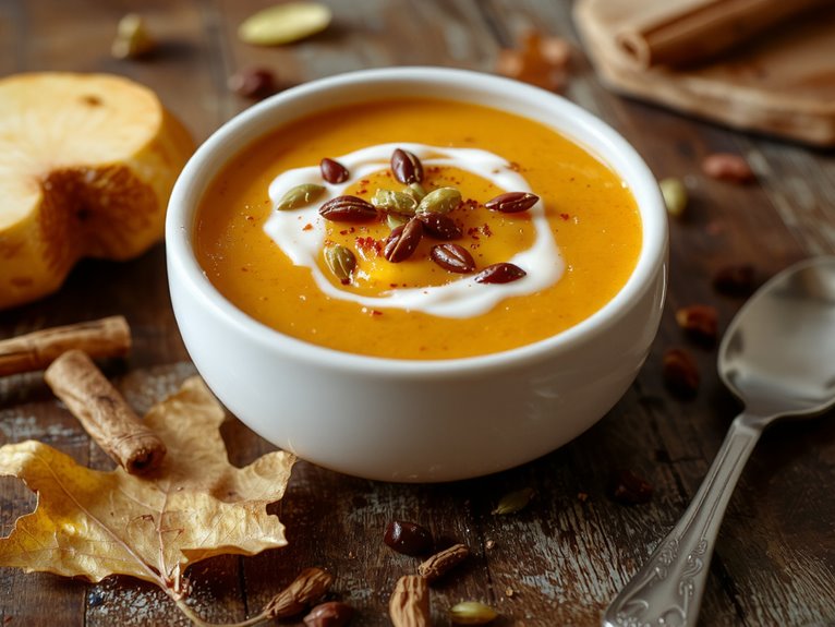 creamy spiced squash soup
