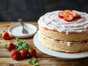 delicious fresh strawberry dessert