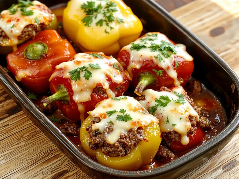 delicious homemade stuffed peppers