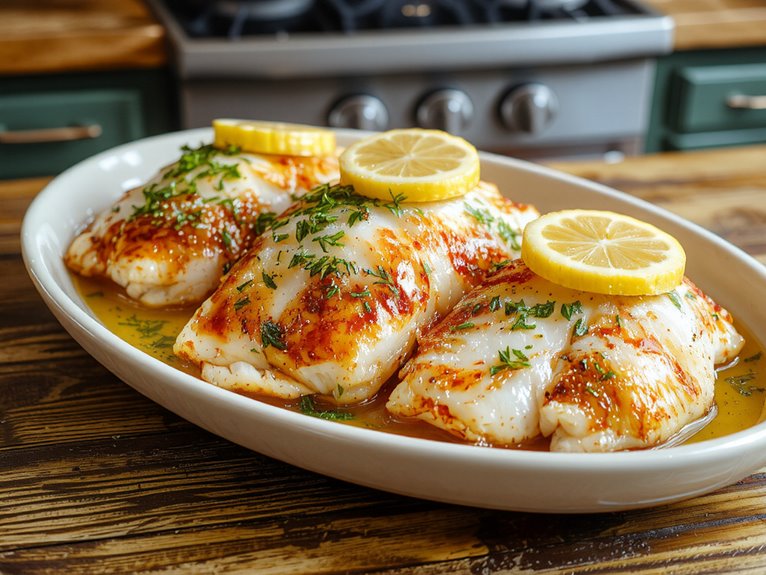flavorful baked fish dish
