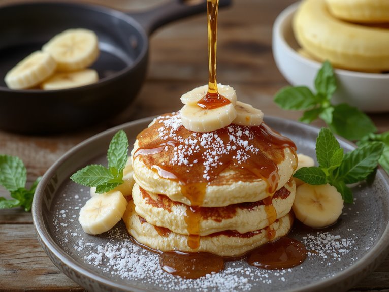 fluffy banana morning breakfast