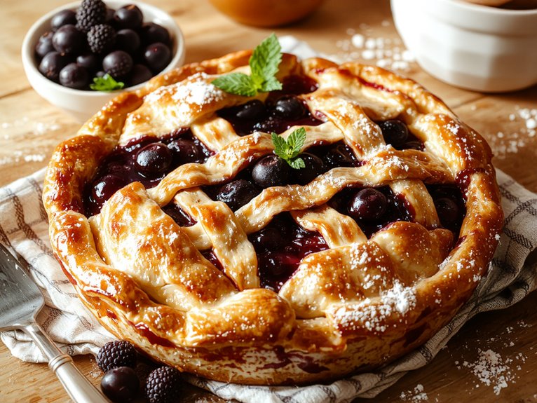 fresh homemade berry pie