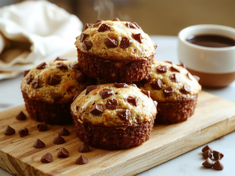 homemade chocolate chip muffins